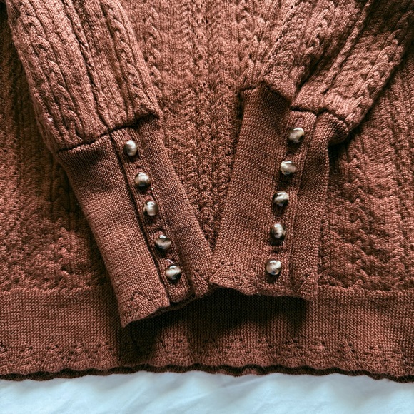 Sezane Ornella Jumper XS Hazelnut - Wool Sweater - Picture 10 of 14